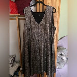Torrid Size 3 gunmetal metallic swing dress